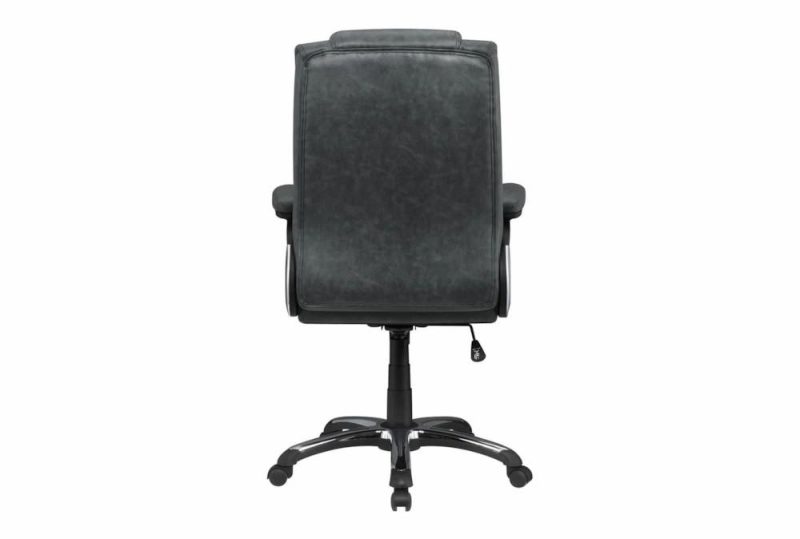 Gaming Furniture |   Julian Grey + Black With Padded Arms Adjusatable Rolling Office Desk Chair Gaming Furniture Gaming Furniture