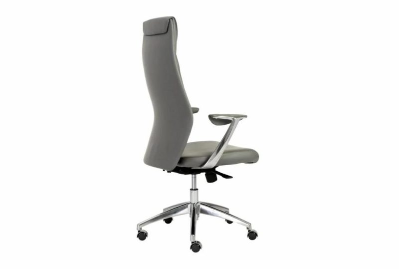 Gaming Furniture |   Karlstad Grey Faux Leather High Back Rolling Office Desk Chair Gaming Furniture Gaming Furniture