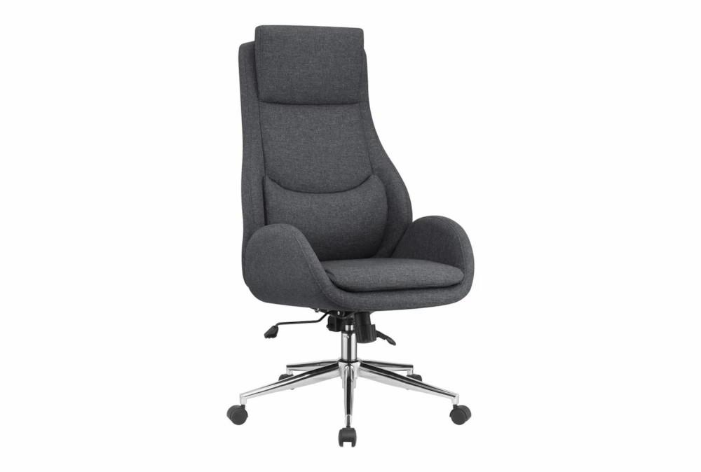 Gaming Furniture |   Mika Grey + Chrome With Padded Seat Upholstered Office Chair Gaming Furniture Gaming Furniture