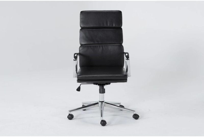 Gaming Furniture |   Moby Black Faux Leather High Back Rolling Office Desk Chair Gaming Chairs Gaming Chairs