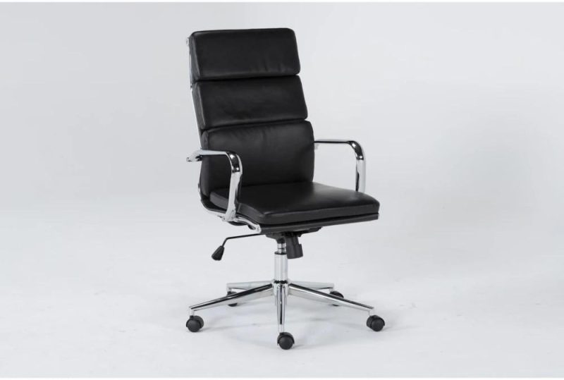 Gaming Furniture |   Moby Black Faux Leather High Back Rolling Office Desk Chair Gaming Chairs Gaming Chairs