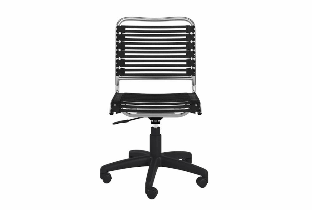 Gaming Furniture |   Oslo Black And Aluminum Low Back Bungee Rolling Office Desk Chair Gaming Furniture Gaming Furniture