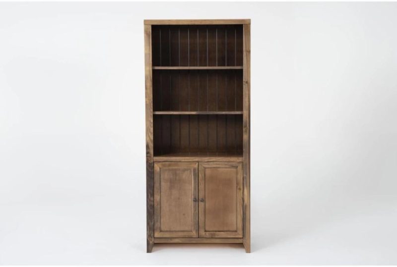 Gaming Furniture |   Westlawn 72″ Brown Bookcase with Doors Bookcases Bookcases