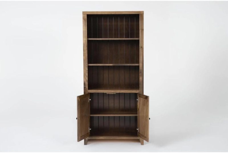 Gaming Furniture |   Westlawn 72″ Brown Bookcase with Doors Bookcases Bookcases