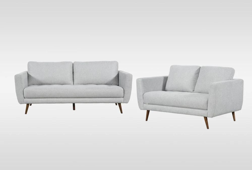 Living Room Sets |   Ginger Grey Fabric Sofa & Loveseat Set Living Room Living Room Sets