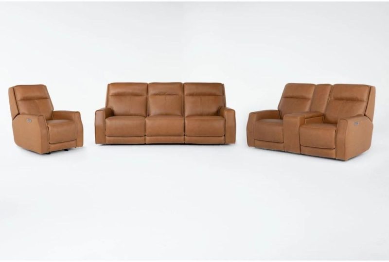 Living Room Sets |   Thornton Leather 3 Piece Zero Gravity Reclining Living Room Set Living Room Living Room Sets