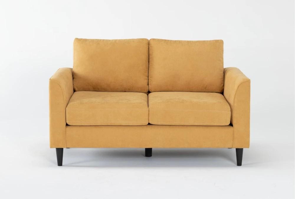 Loveseats |   Ami Sun Yellow Fabric Loveseat Living Room Loveseats