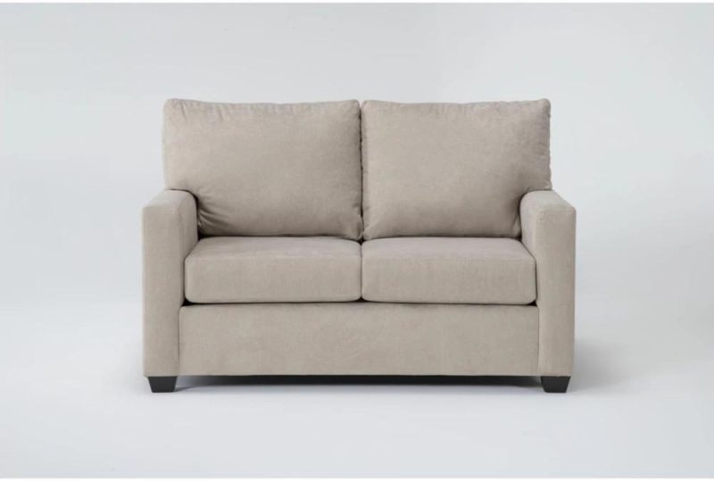 Loveseats |   Aramis Cream Beige Fabric Loveseat Living Room Loveseats