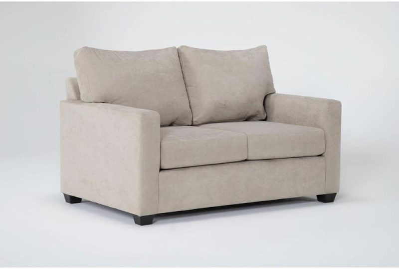 Loveseats |   Aramis Cream Beige Fabric Loveseat Living Room Loveseats