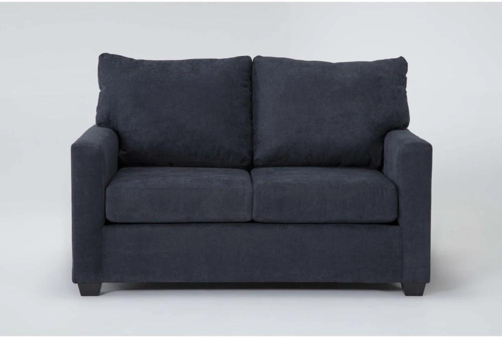 Loveseats |   Aramis Midnight Blue Fabric Loveseat Living Room Loveseats