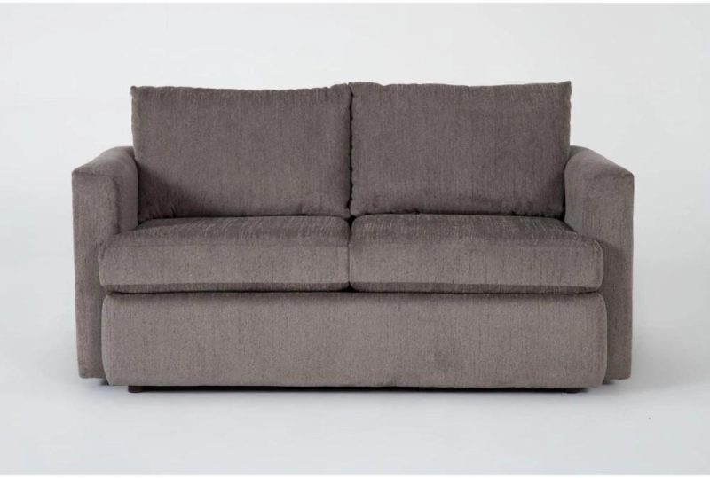 Loveseats |   Basil Grey Fabric Loveseat Living Room Loveseats