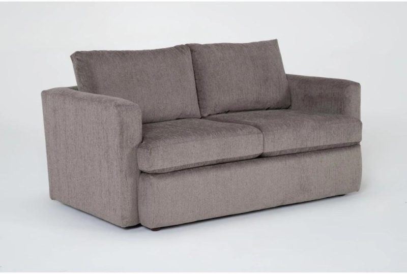 Loveseats |   Basil Grey Fabric Loveseat Living Room Loveseats