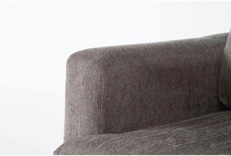 Loveseats |   Basil Grey Fabric Loveseat Living Room Loveseats