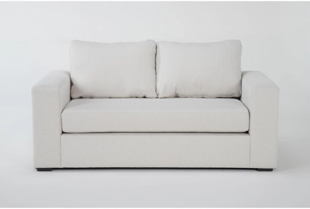 Loveseats |   Isabella Sand White Fabric Loveseat Living Room Loveseats