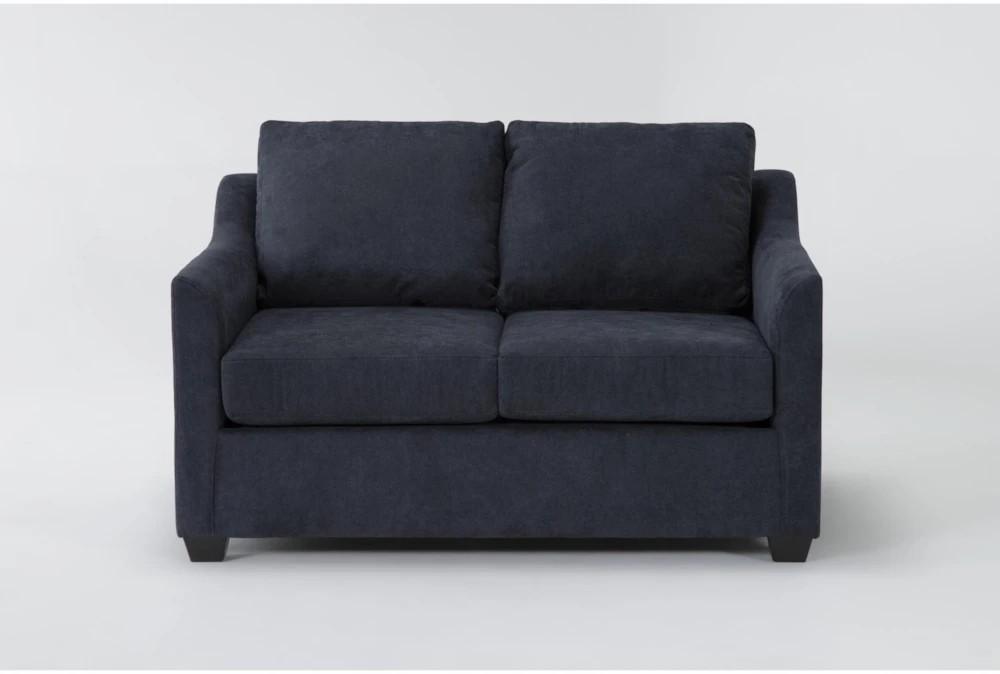 Loveseats |   Porthos Midnight Blue Fabric Loveseat Living Room Loveseats