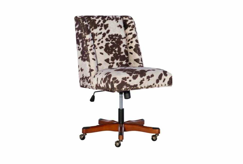 Office Chairs |   Callippe Brown Cowprint Rolling Office Desk Chair Home Office Office Chairs