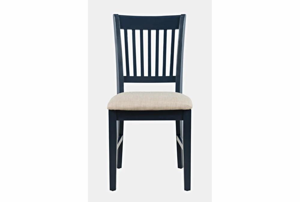 Office Chairs |   Craftsman Upholstered Seat Navy Office Desk Chair No Wheels Home Office Office Chairs