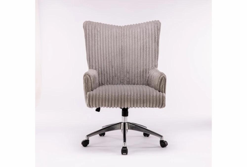 Office Chairs |   Grey Textured Fabric Rolling Office Desk Chair Home Office Office Chairs