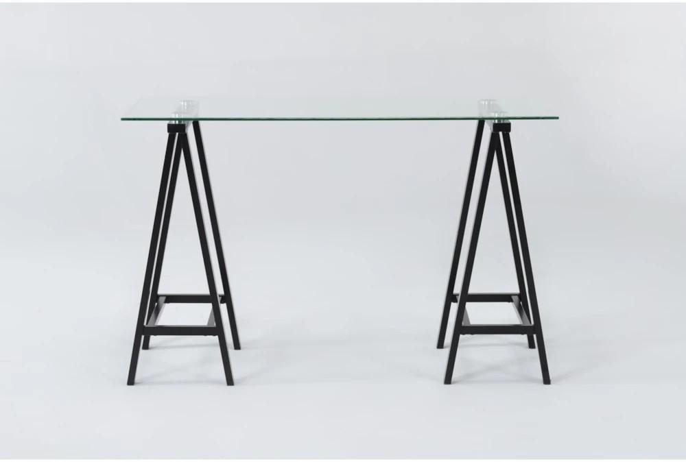 Office Desks |   Mila 47″ Glass Top Writing Desk Home Office Office Desks