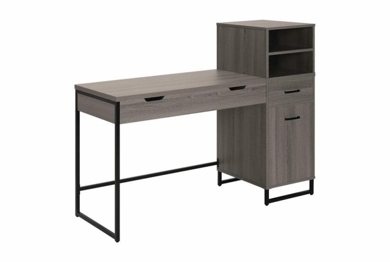 Office Desks |   Shah 54″ Lift-Top Adjustable Standing Computer Desk With 1 Drawer + 4 Shelf Storage Gaming Furniture Gaming Furniture