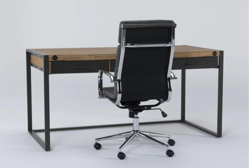 Office Sets |   Whistler Desk+ Moby Grey High Back Rolling Office Chair Home Office Office Sets