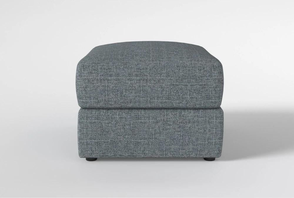 Ottomans + Poufs |   Smyth Memory Foam 32″ Blue Weave Ottoman Living Room Ottomans + Poufs