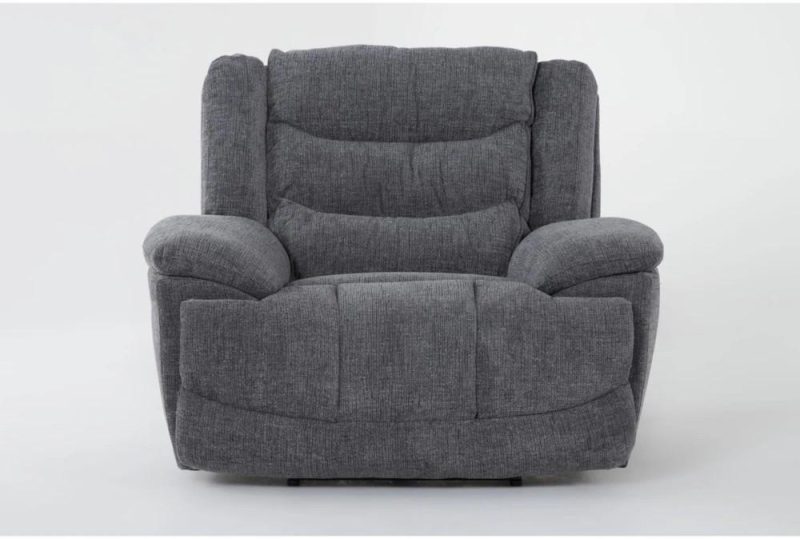 Recliners |   Cruz Smoke Grey Power Oversized Cuddler Recliner with USB Living Room Recliners