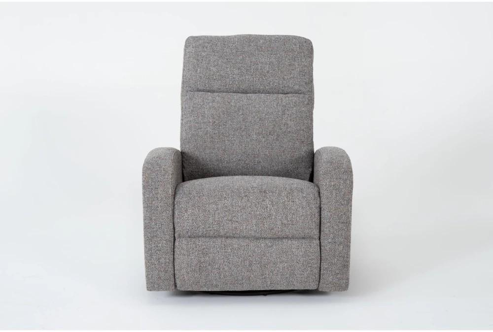 Recliners |   Decorah Grey Power Swivel Glider Recliner with USB Living Room Recliners