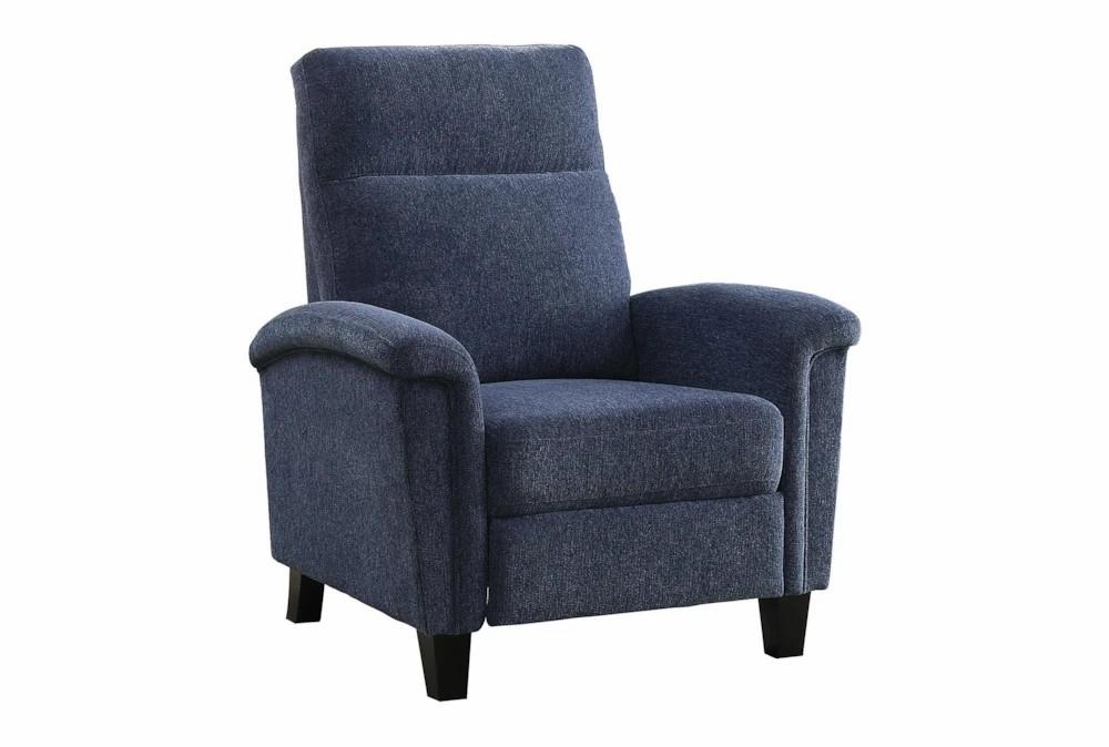 Recliners |   Logan Blue Push Back Recliner Living Room Recliners