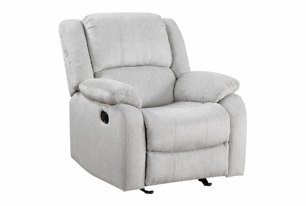 Recliners |   Vinnie Light Grey Manual Glider Recliner Living Room Recliners