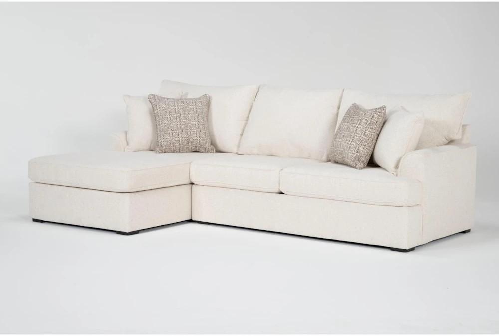 Sectionals |   Belinha II Opal White Fabric Modular 2 Piece Sectional with Left Arm Facing Chaise Living Room Sectionals