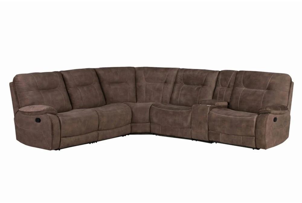 Sectionals |   Dax Brown 132″ 6 Piece Manual Reclining Modular Sectional with USB Living Room Sectionals