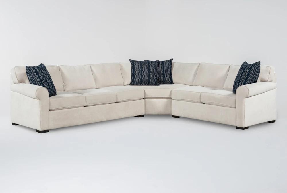 Sectionals |   Elm II Microfiber Foam 127″  3 Piece Modular L-Shaped Sectional With Left Arm Facing Sofa Living Room Sectionals