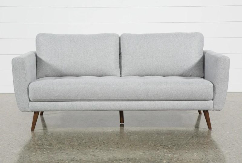 Sleeper Sofas |   Ginger Grey Fabric 79″ Sofa Living Room Sleeper Sofas