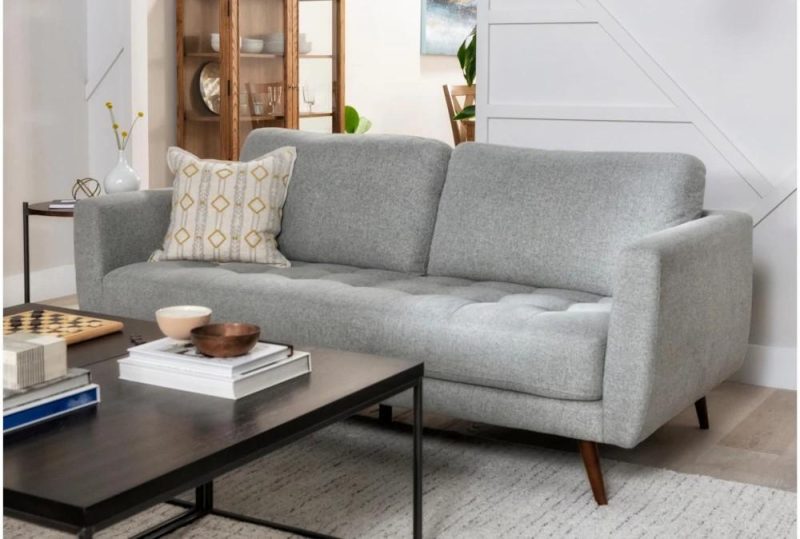 Sleeper Sofas |   Ginger Grey Fabric 79″ Sofa Living Room Sleeper Sofas