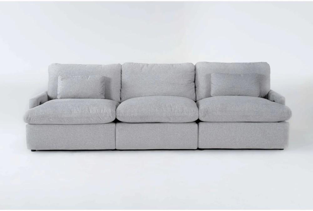 Sofas |   Jolene Silver Grey 122″ 3 Piece Power Reclining Modular Sofa with USB Living Room Sofas