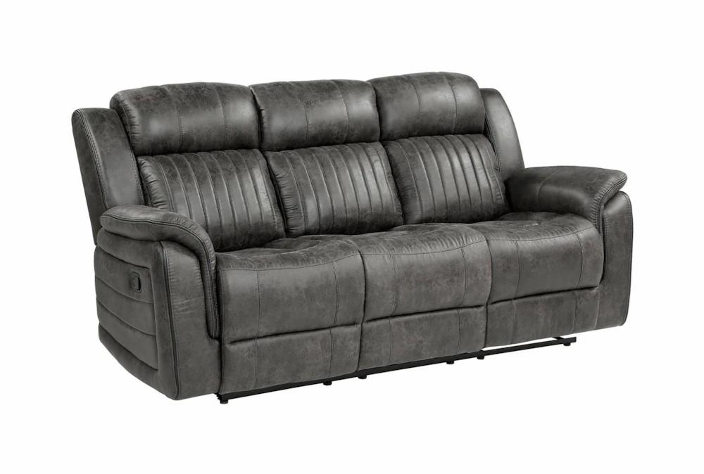 Sofas |   Kirby Grey 84″ Reclining Sofa Living Room Sofas