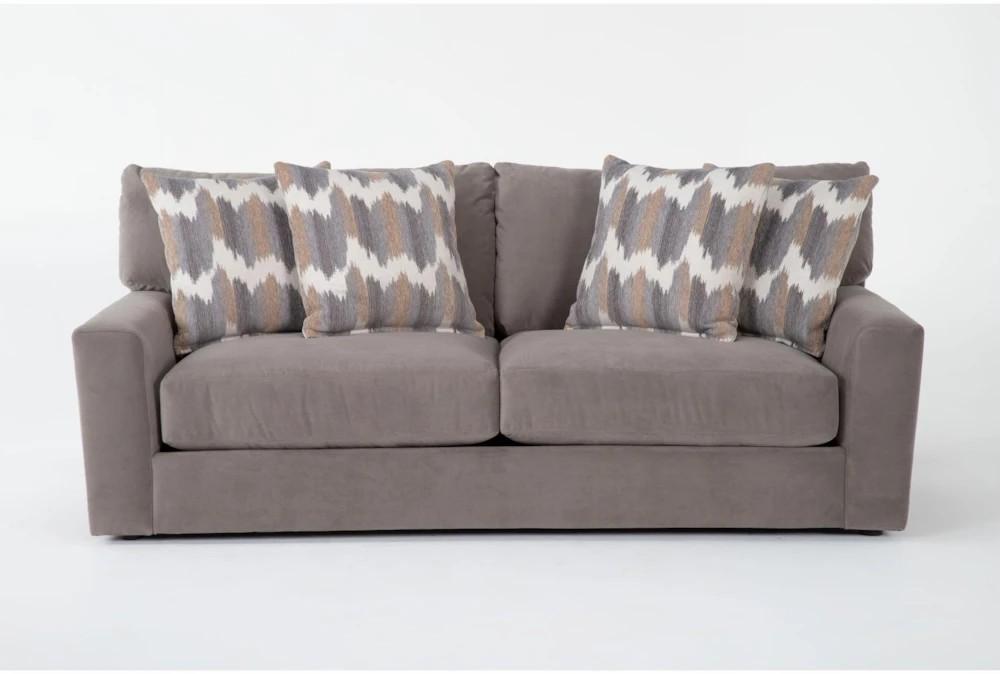 Sofas |   Marvin Otter 87″ Fabric Grey Sofa Living Room Sofas