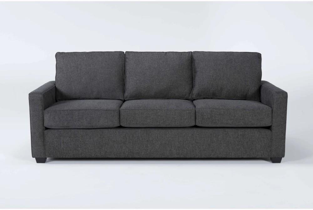 Sofas |   Mathers Slate Grey Fabric 91″ Sofa Living Room Sofas