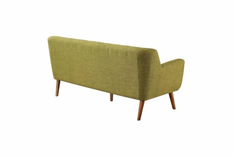 Sofas |   Mill Lane Mid-Century Modern Green Fabric 68” Tufted Sofa Living Room Sofas