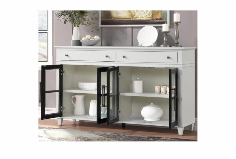 Tv Stands + Media Storage |   Gatehouse 68″ Rustic Tv Stand With 4 Doors + 2 Drawers Living Room Tv Stands + Media Storage