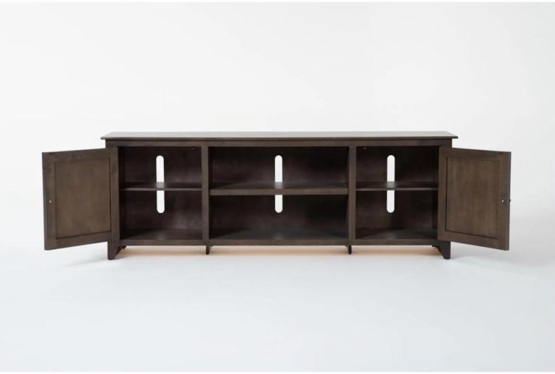 Tv Stands + Media Storage |   Mead Brown 80″ Modern TV Stand Living Room Tv Stands + Media Storage