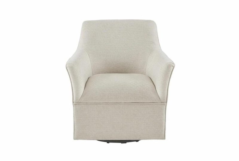 Chairs |   Augustine Cream White Fabric Swivel Glider Chair Chairs Chairs