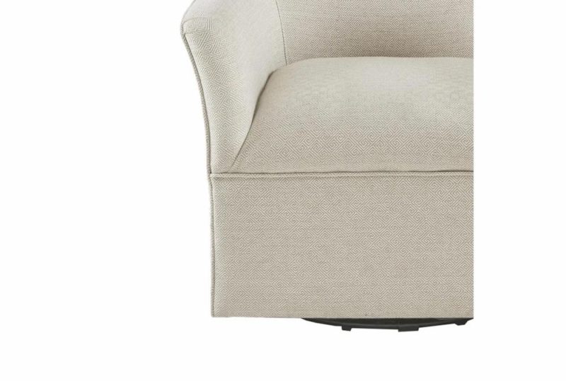 Chairs |   Augustine Cream White Fabric Swivel Glider Chair Chairs Chairs