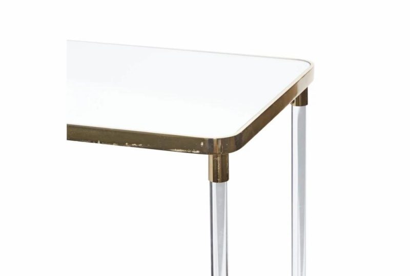 Entryway Furniture |   Acrylic + Gold 44″ Entryway Console Table Entryway Furniture Entryway Furniture