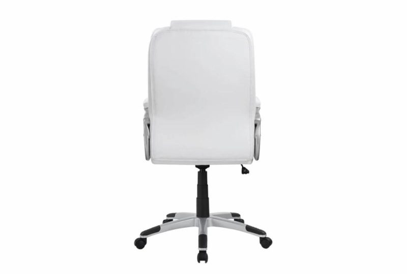 Gaming Furniture |   Adam White + Silver Adjustable Office Chair Gaming Furniture Gaming Furniture