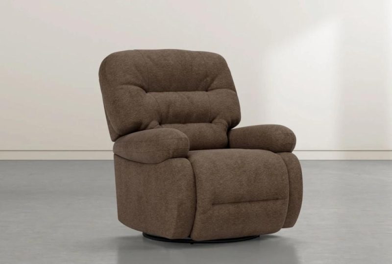 Recliners |   Decker III Fabric Power Swivel Glider Recliner Living Room Recliners