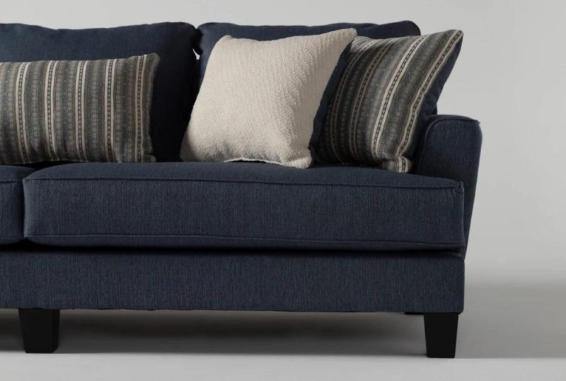 Sofas |   Elijah II 100″ Fabric Blue Sofa Living Room Sofas