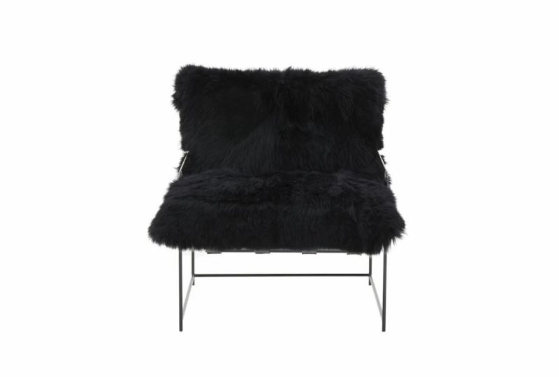 Chairs |   Katti Black Genuine Sheepskin chair Chairs Chairs