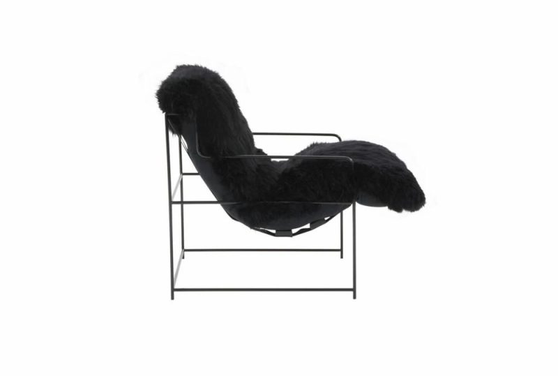 Chairs |   Katti Black Genuine Sheepskin chair Chairs Chairs